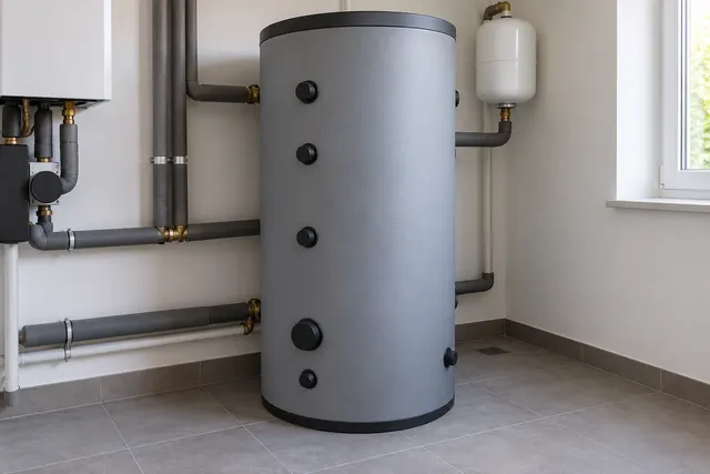 Illustration: Insulated heating buffer tank
