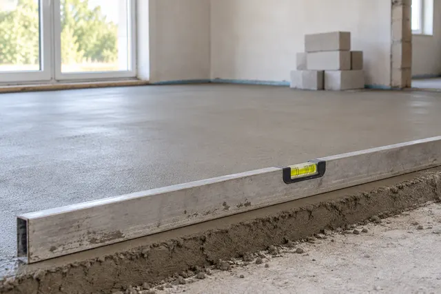 Illustration: Floor screed and straightedge